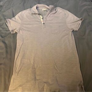Burberry Brit Grey Slub Cotton Pocket Polo Shirt Medium